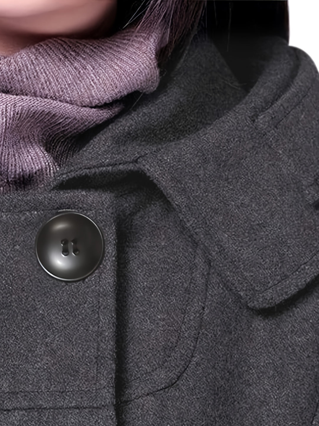 Rosanna | Hooded Double-Breasted Mid-Length Coat