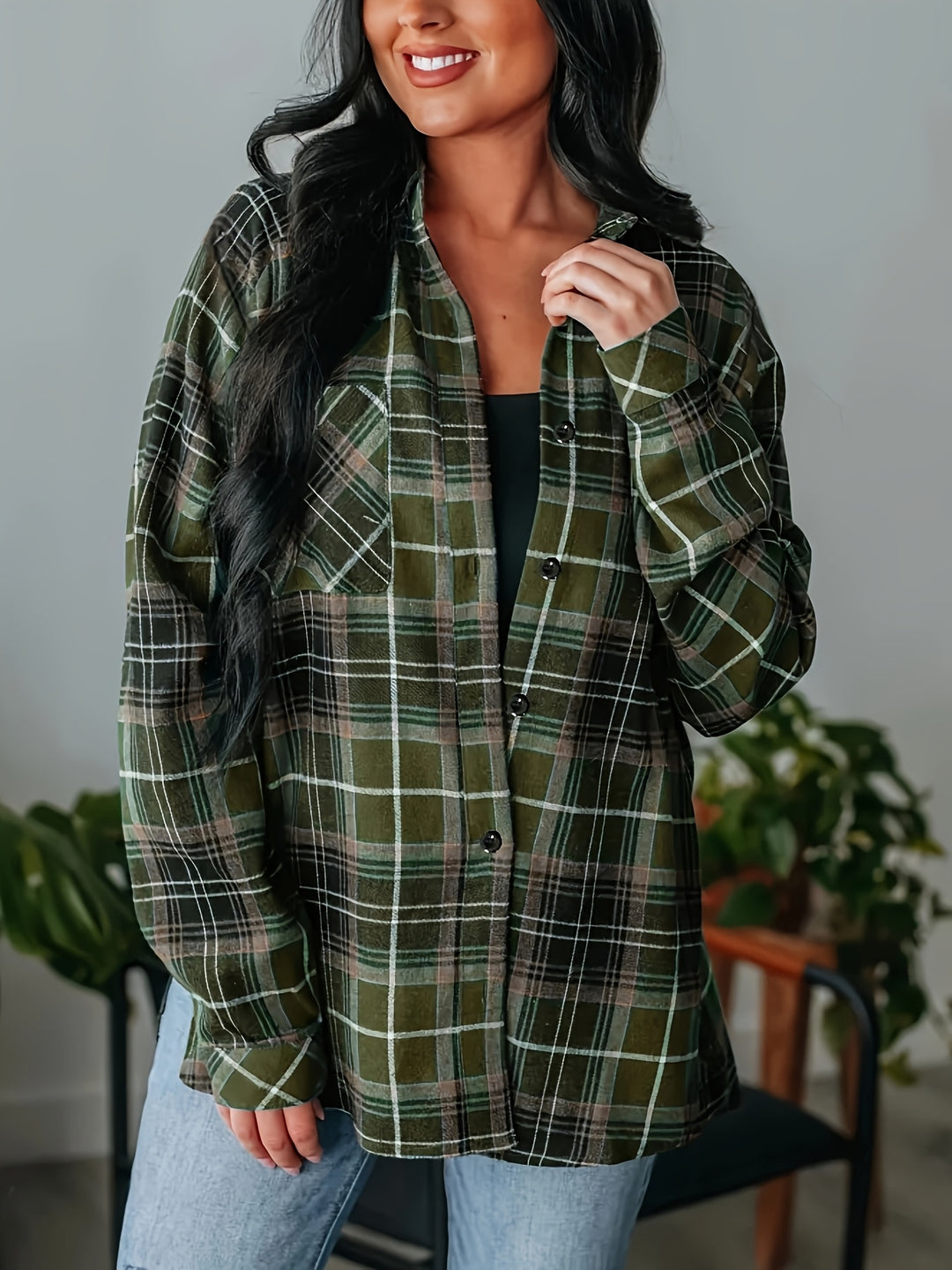 Women's Relaxed Checked Shirt