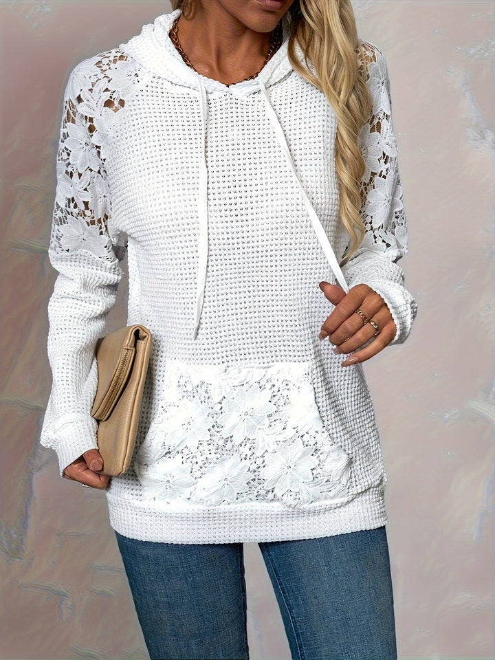 Linnea | Floral-Trimmed Hooded Top