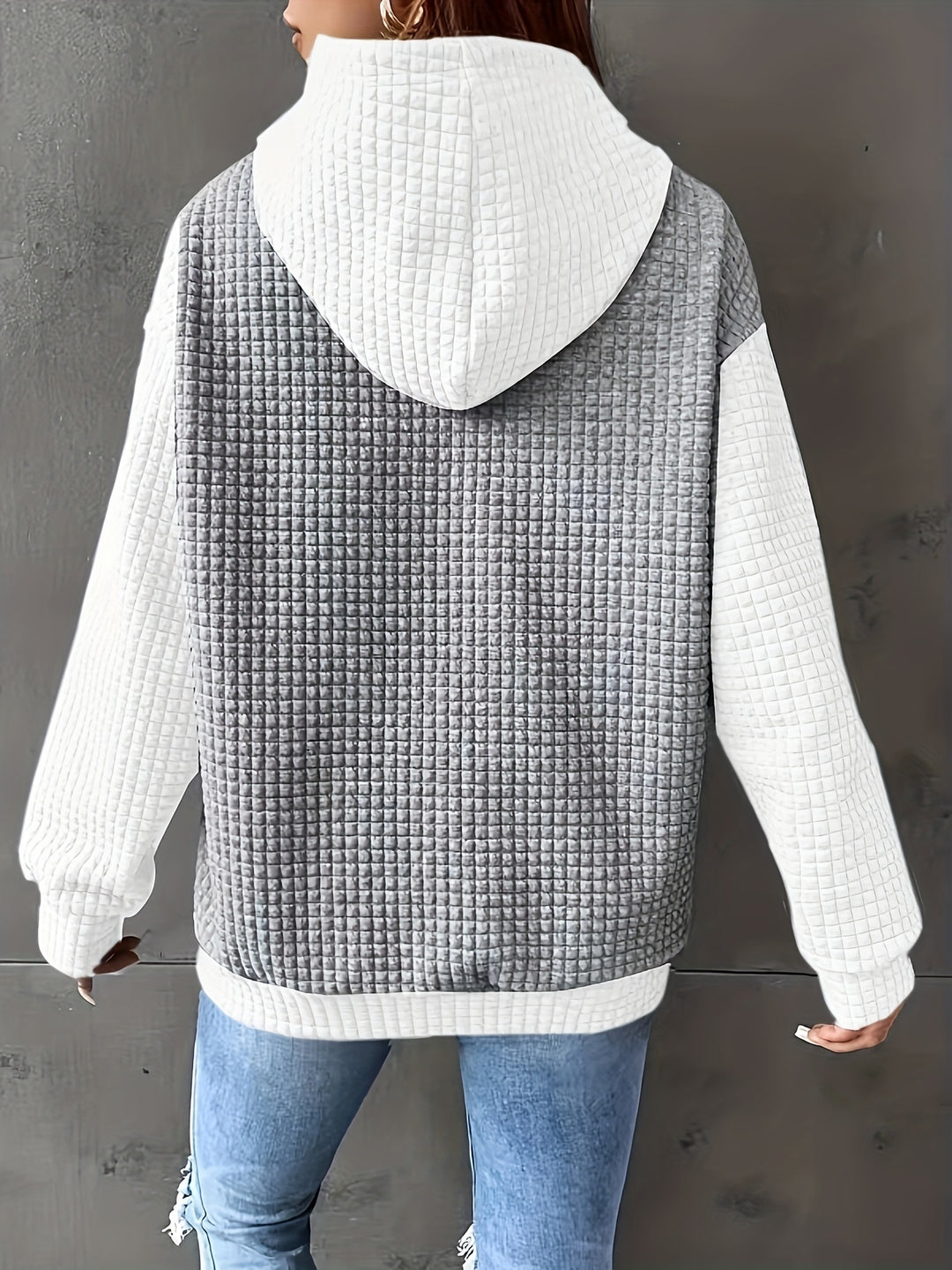 Brenna | Cozy Waffle-Texture Hoodie