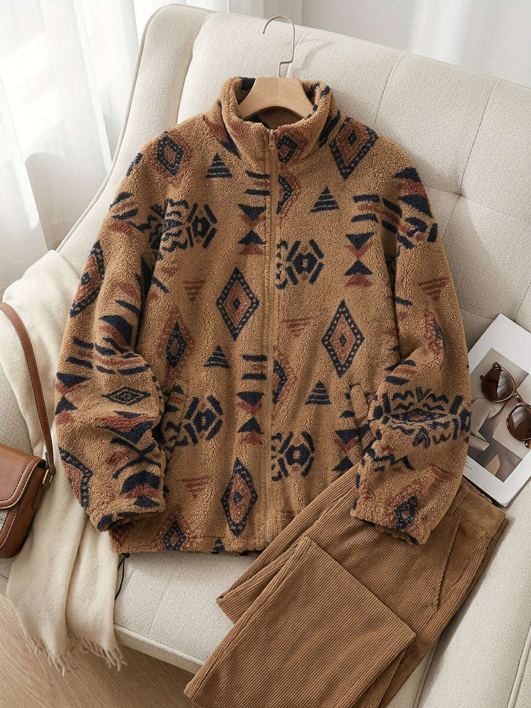 Carmen | Patterned Zip-Up Jacket