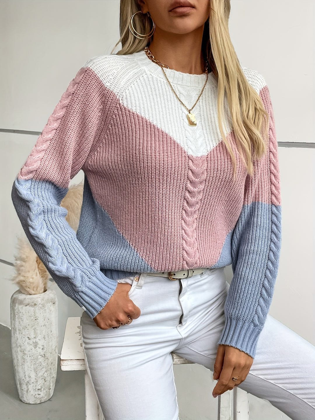 Matilda | Colorblock Knit Sweater