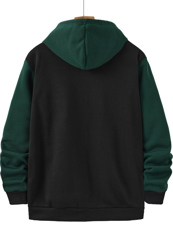 Cedric | Color Block Zip-Up Hoodie