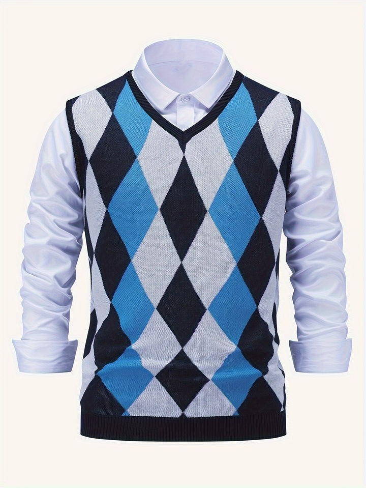 Chandler | Classic Argyle Sweater Vest
