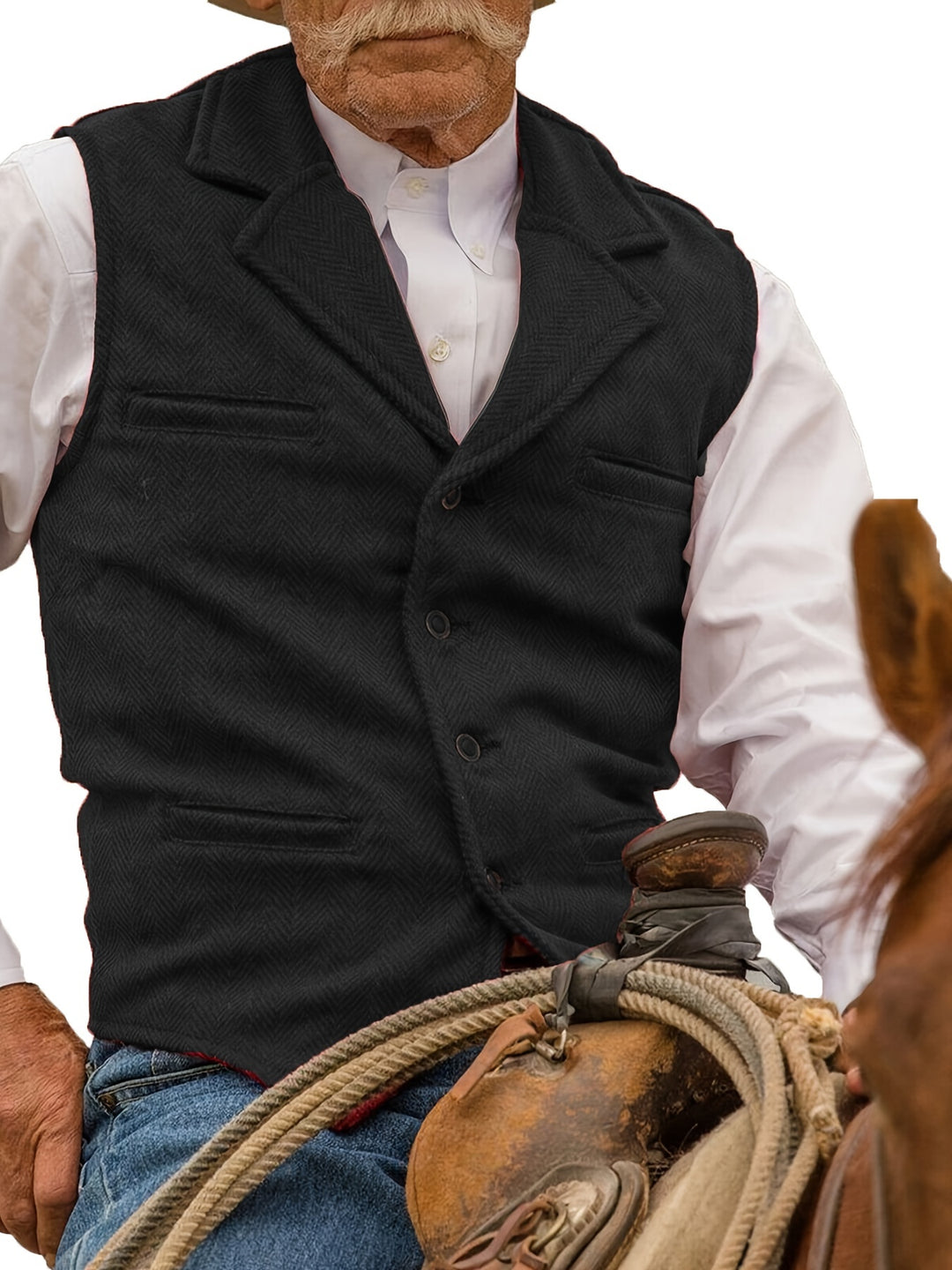 Colton | Heritage Herringbone Vest