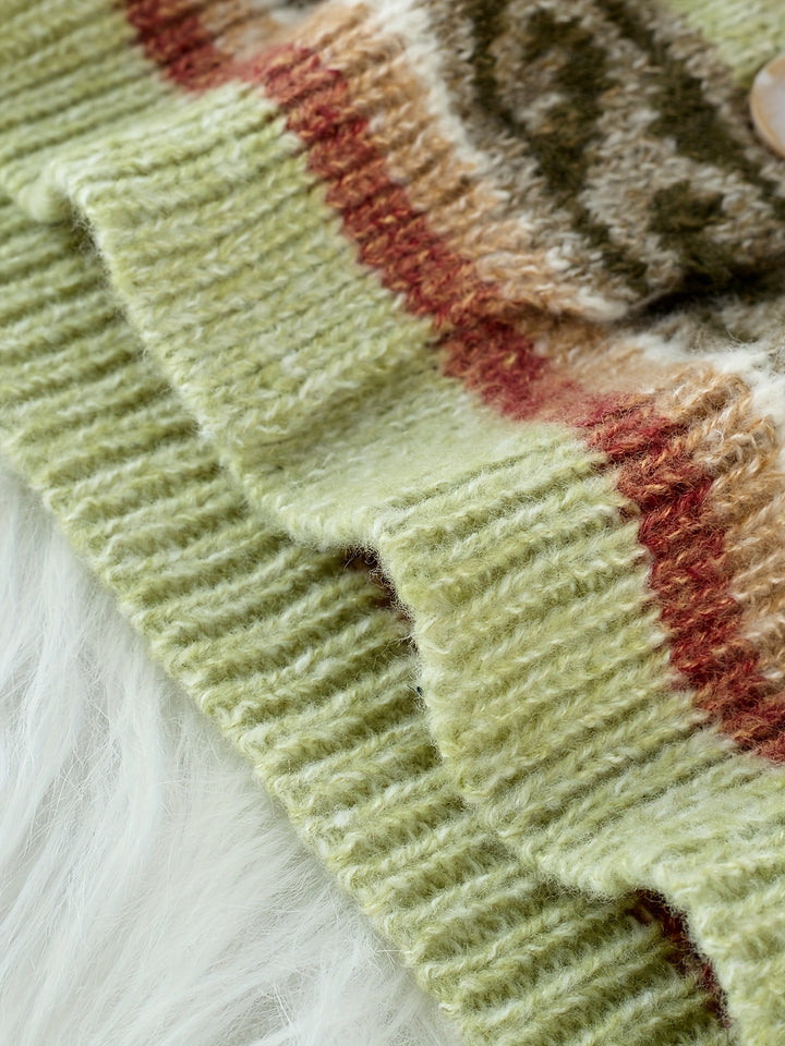 Harlow | Patterned Button-Front Cardigan