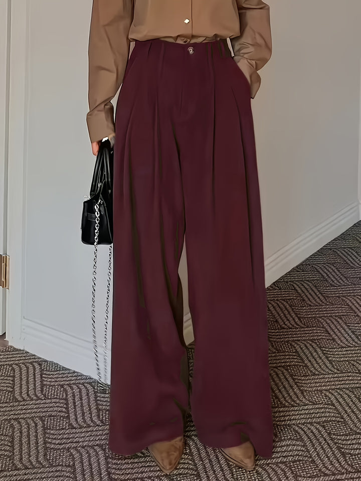 Celine | Pleated Wide-Leg Trousers