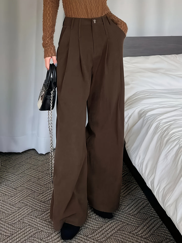 Celine | Pleated Wide-Leg Trousers