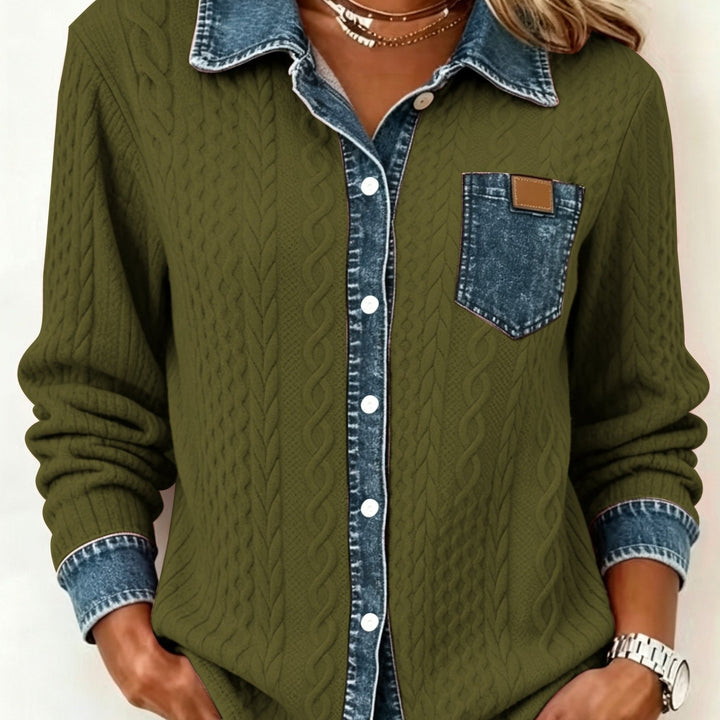 Greta | Textured Button-Up Shirt