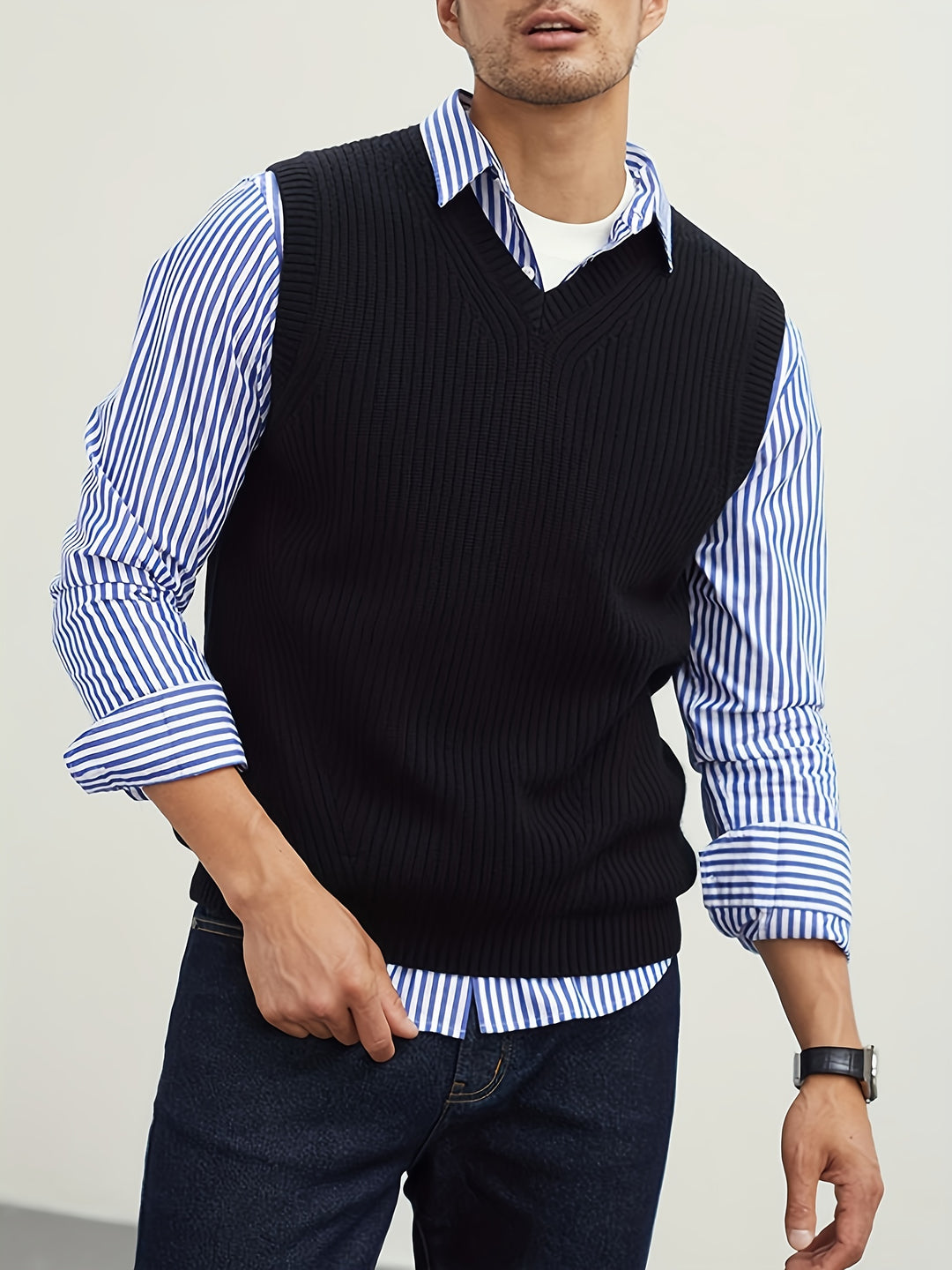 Ellis | Classic V-Neck Sweater Vest