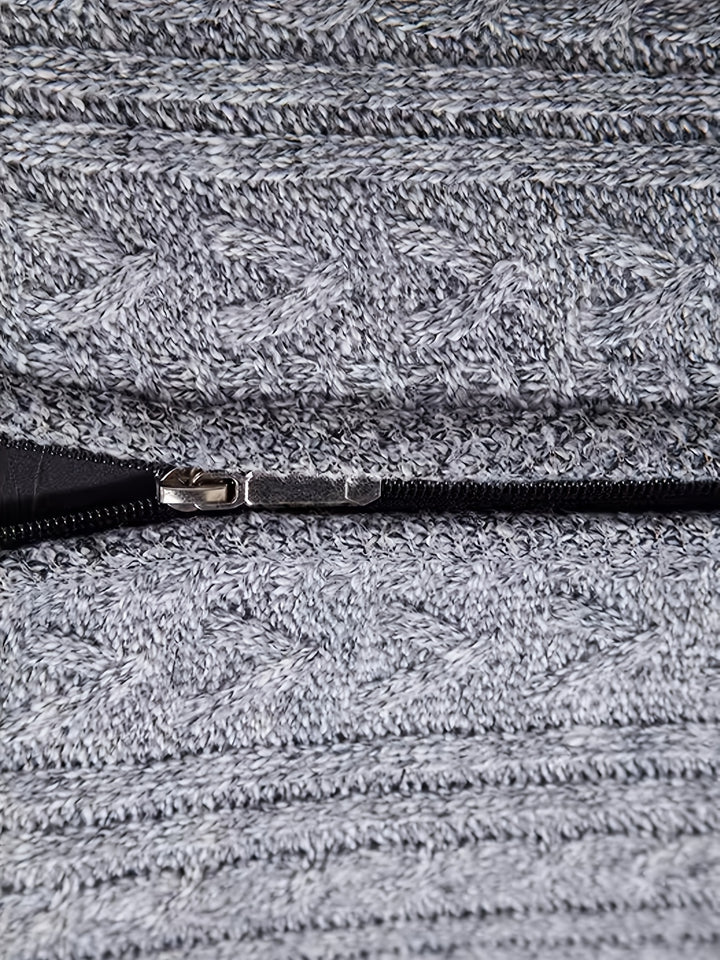 Walter | Textured Full-Zip Cardigan