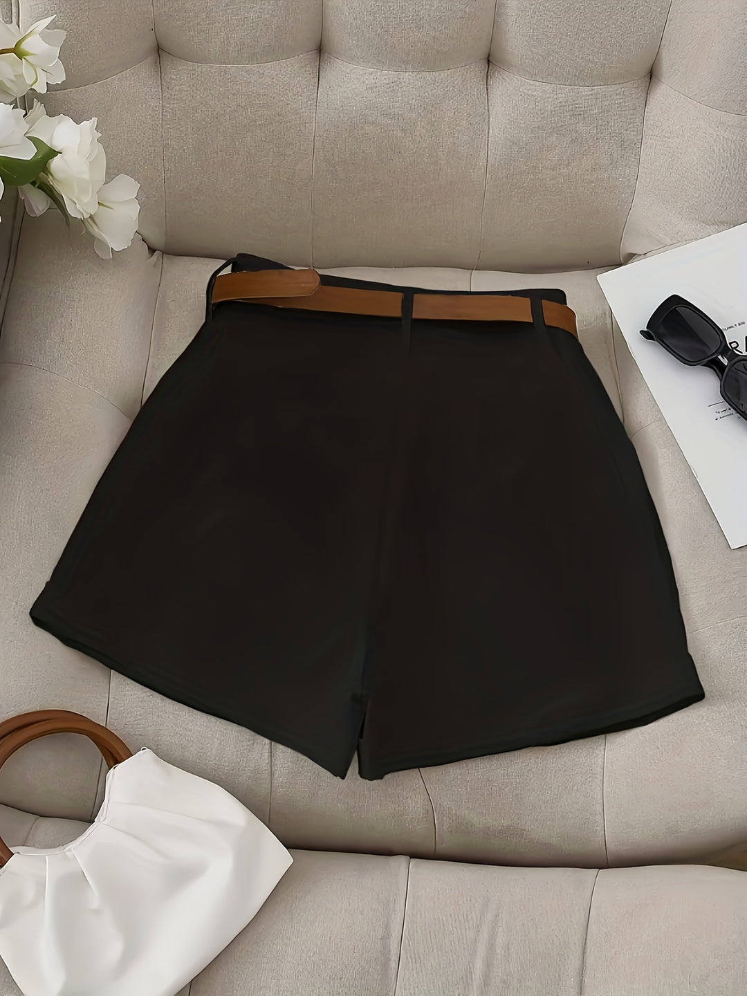 Blythe | Tailored High-Waist Shorts with Belt