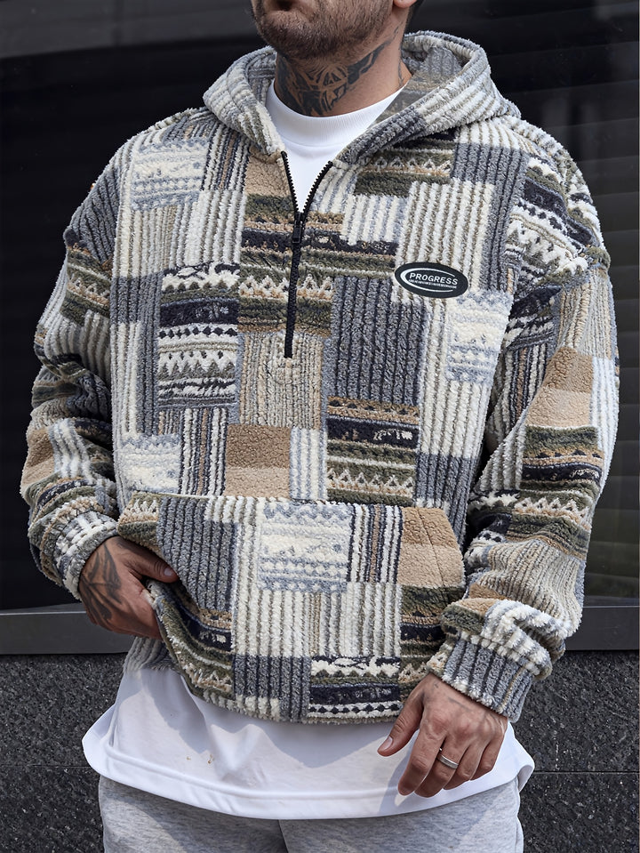 Malcolm | Patterned Quarter-Zip Pullover