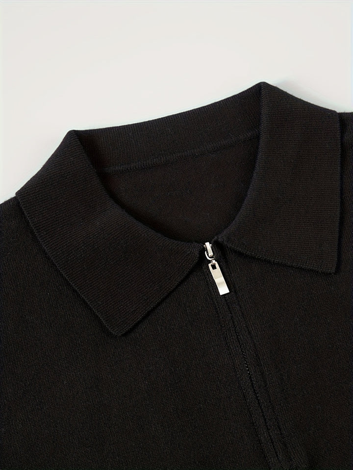 Donovan | Refined Quarter-Zip Polo Sweater