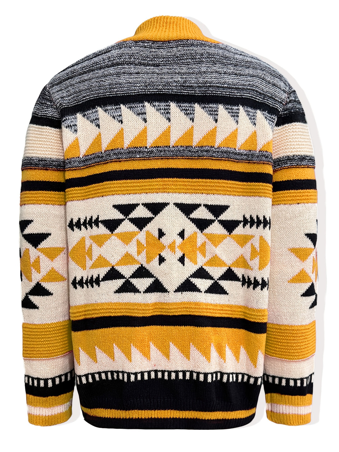 Callum | Patterned Zip-Up Cardigan