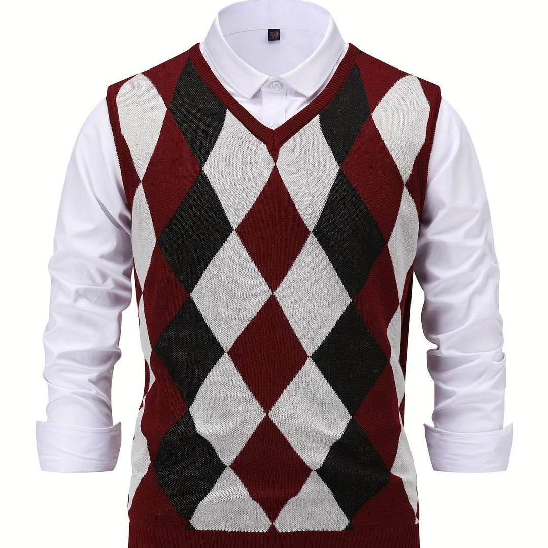 Chandler | Classic Argyle Sweater Vest