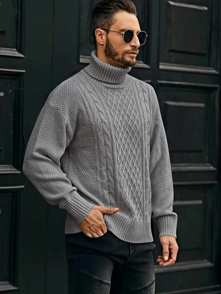 Ambrose | Classic Cable-Knit Turtleneck Sweater