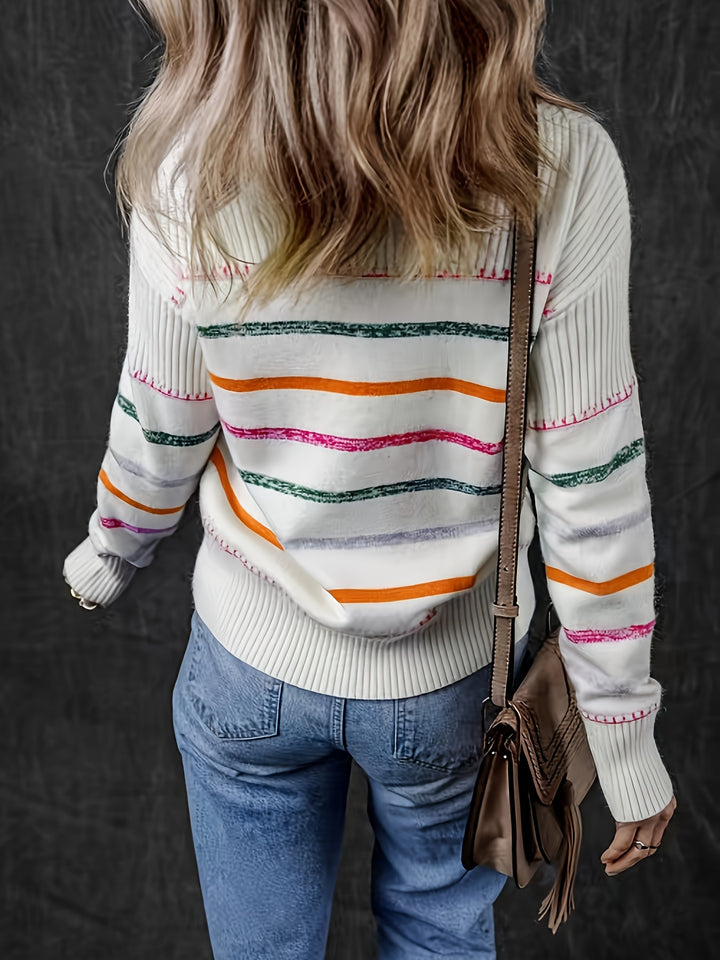 Linnea | Striped Round-Neck Sweater