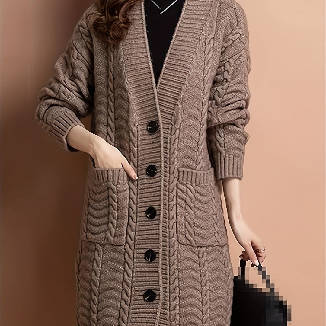 Vera | Cable-Knit Longline Cardigan