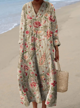 Amalia | Vintage Lovely Floral Art Print Dress