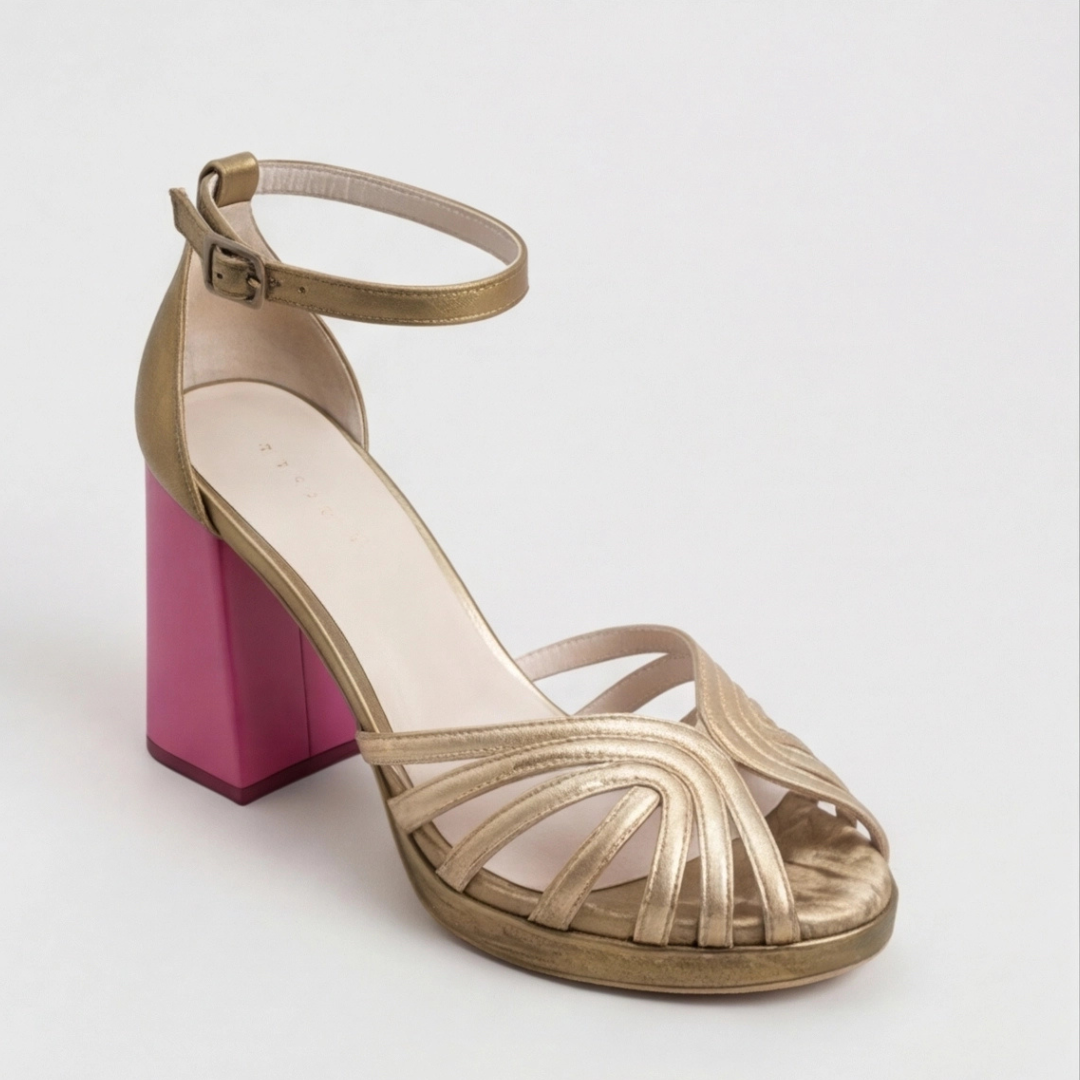 Megan Stylish Woven Block Heel