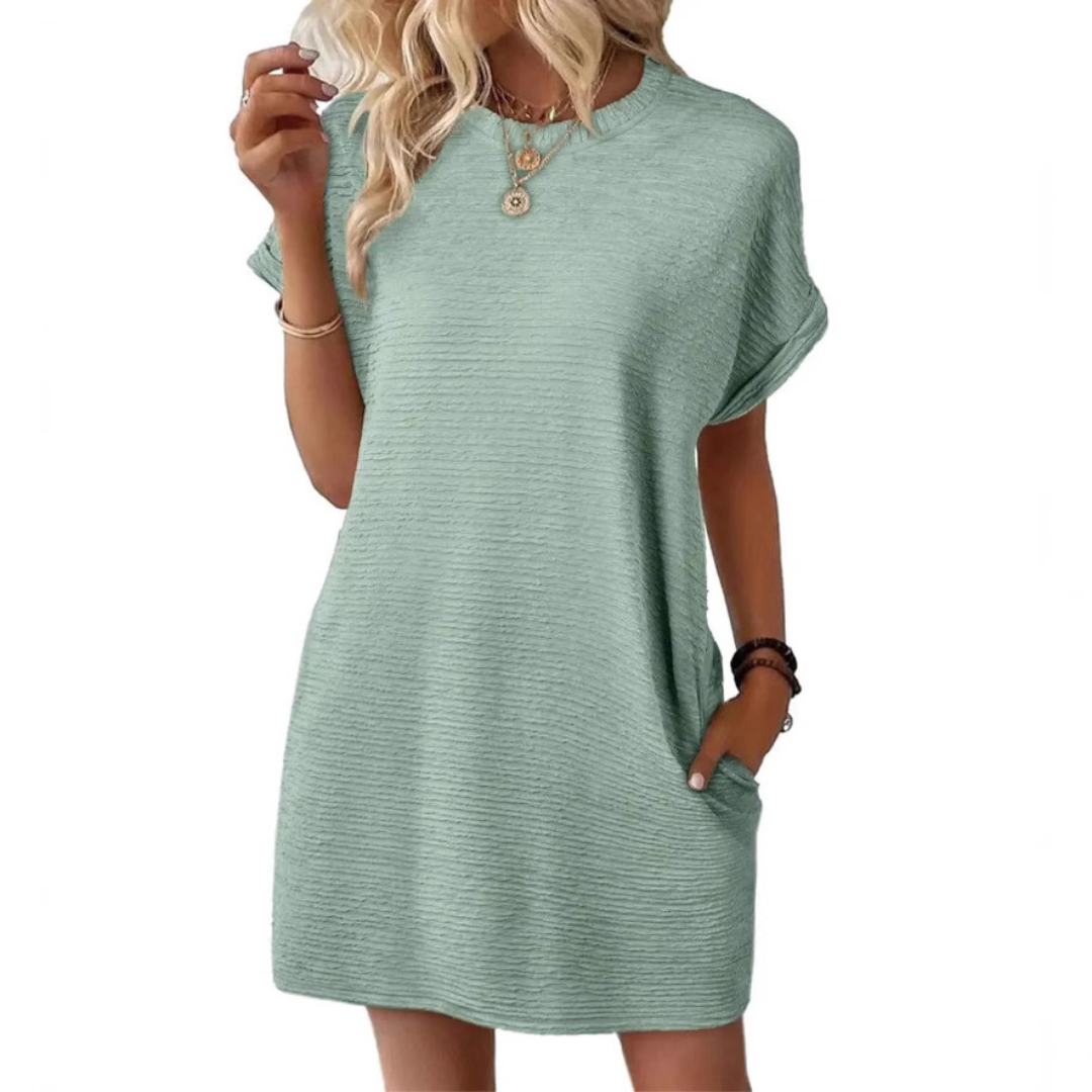 Tiffany | Minimalist Round Neck Summer Dress