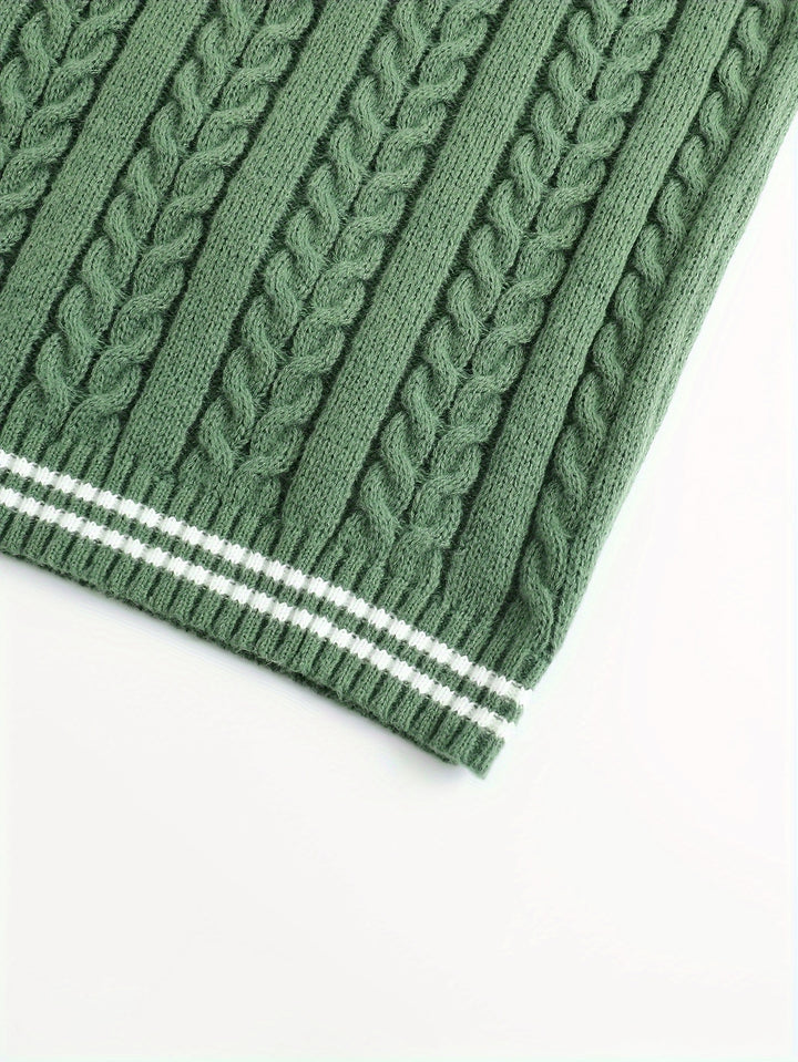 Gideon | Cable-Knit V-Neck Sweater Vest