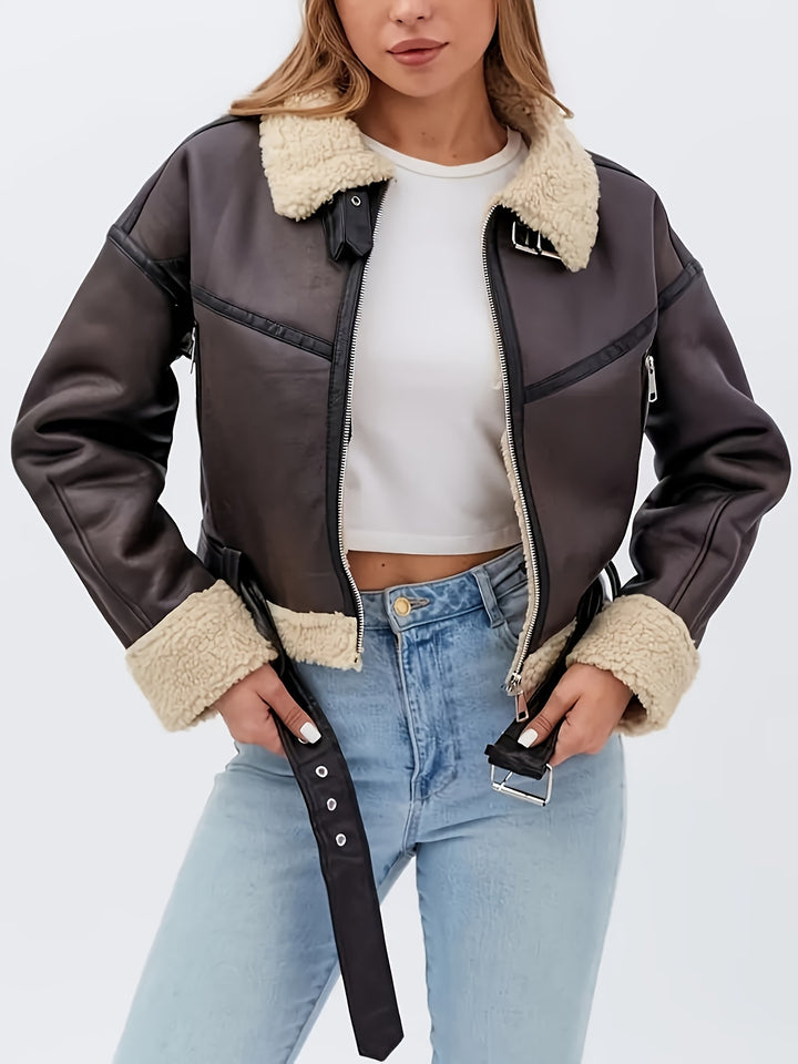 Cassidy | Cozy-Lined Moto Jacket