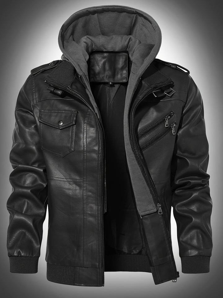 Roderick | Rugged Hooded Biker Jacket