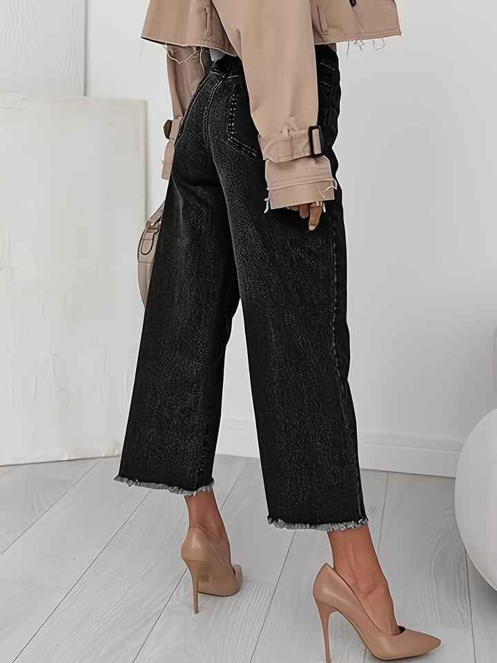 Denise | Tailored Cropped Straight-Leg Jeans