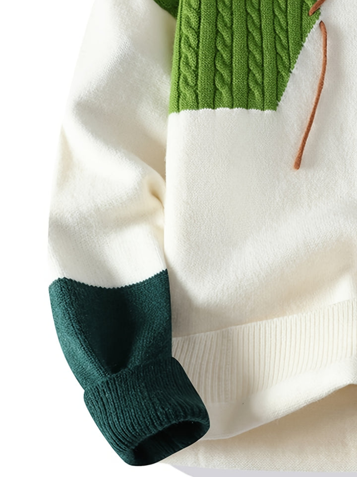 Tristan | Color-Block Knit Sweater