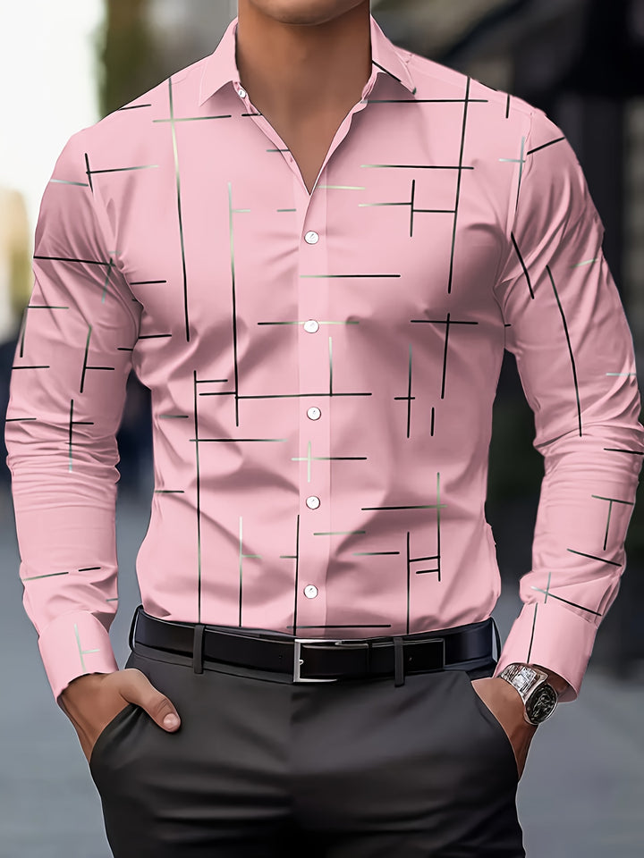 Malcolm | Refined Line-Print Shirt