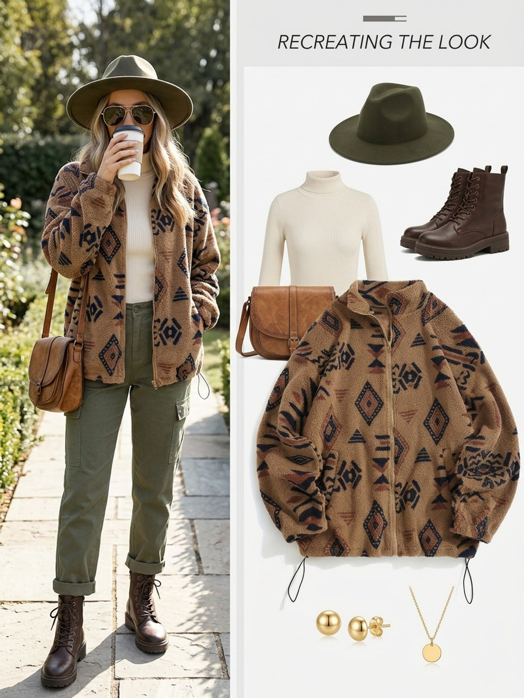 Carmen | Patterned Zip-Up Jacket