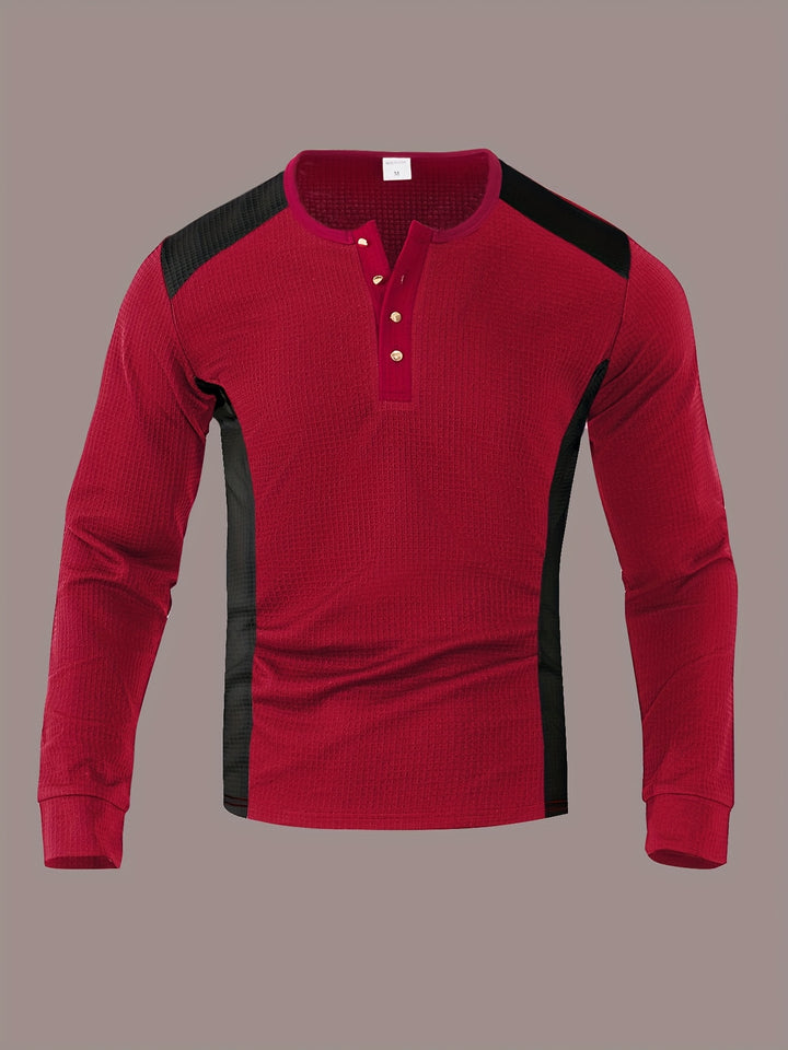 Curtis | Textured Long-Sleeve Henley