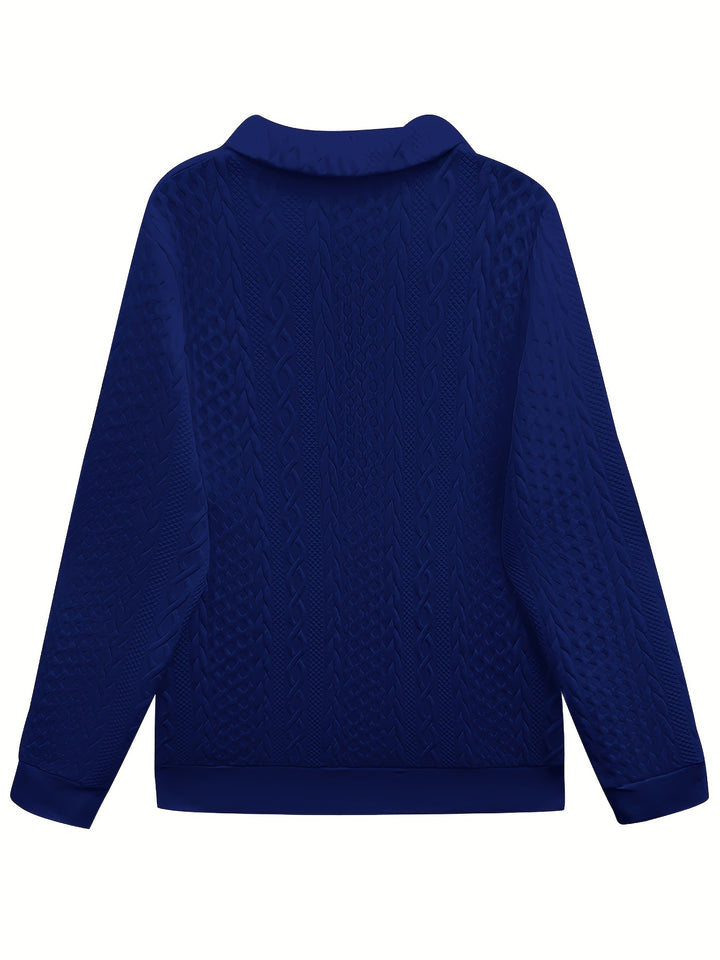Georgia | Textured Half-Zip Sweatshirt
