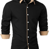 Lucille | Contrast-Trim Long Sleeve Shirt