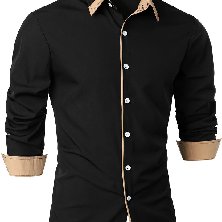 Lucille | Contrast-Trim Long Sleeve Shirt