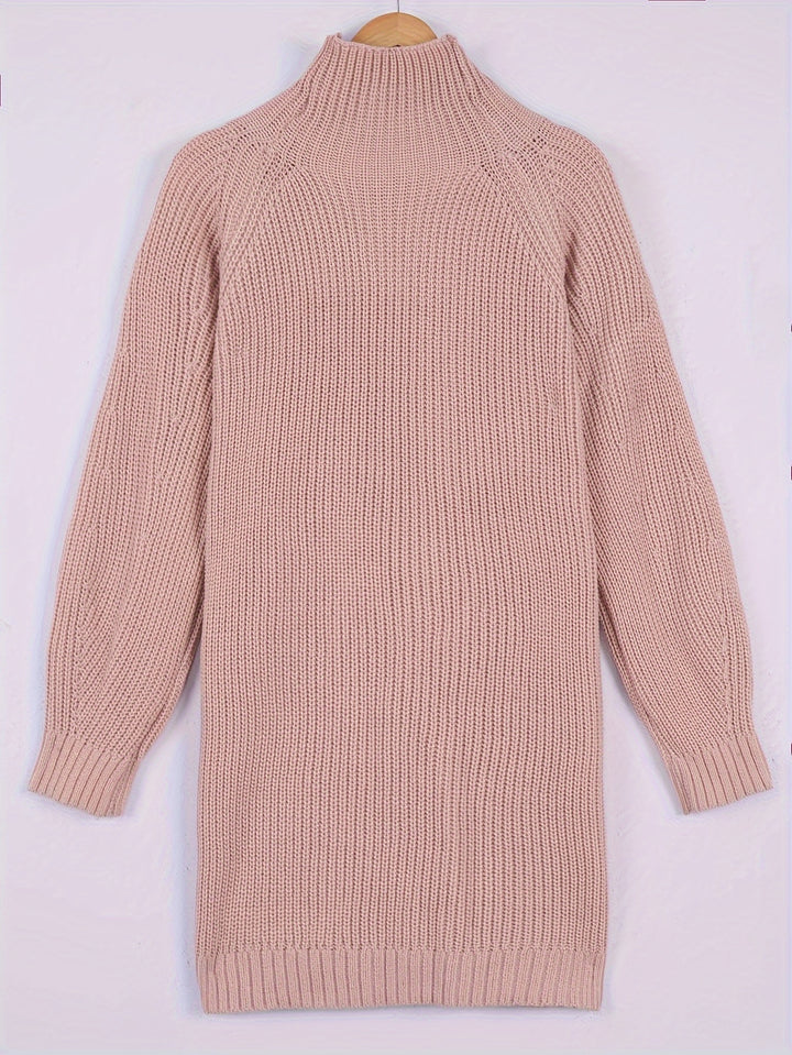 Iris | Relaxed Half-Turtleneck Sweater Dress
