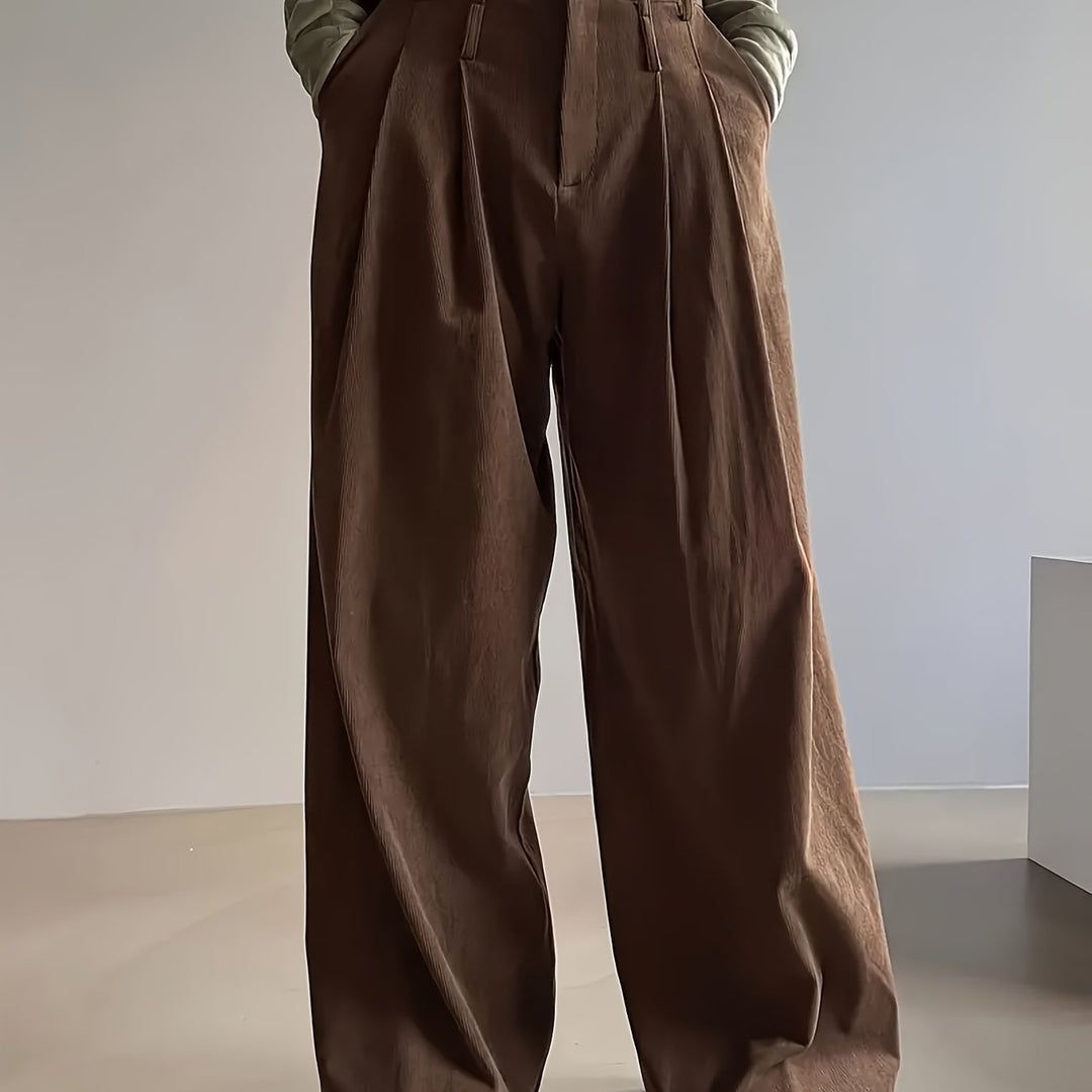 Celine | Pleated Wide-Leg Trousers