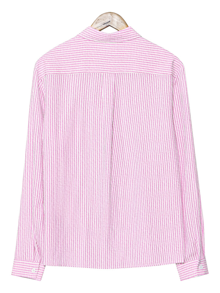 Spencer | Textured Striped Long-Sleeve Shirt