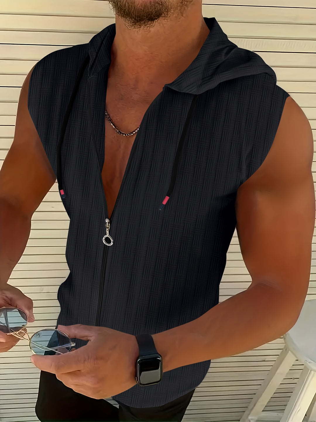 Rhett | Hooded Zip Tank Top