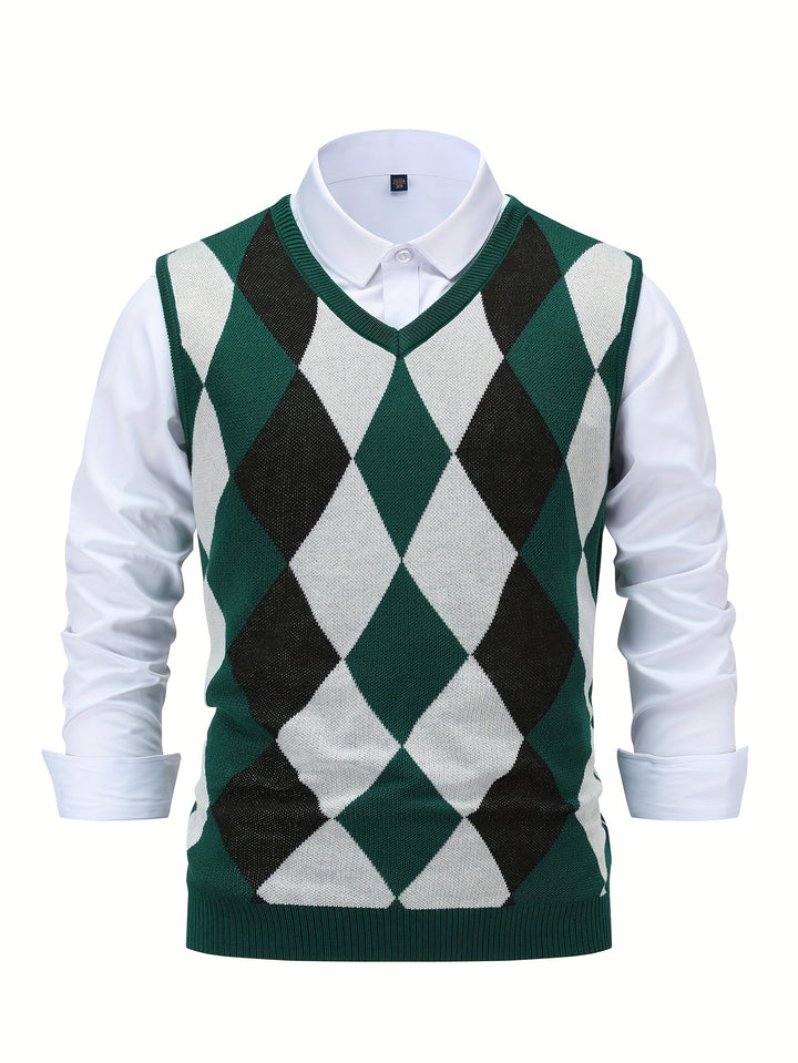 Chandler | Classic Argyle Sweater Vest
