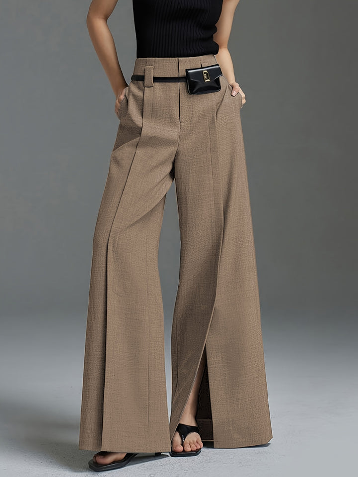 Lorraine | Wide-Leg Slit Trousers
