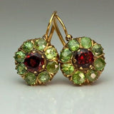 Pamela | Stylish Red and Green Crystal Earring