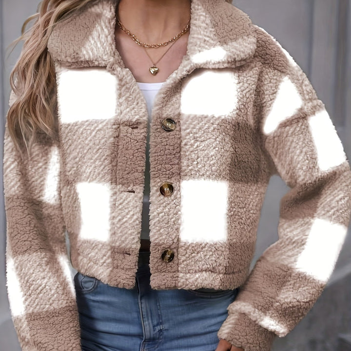 Marnie | Cozy Cropped Plaid Jacket