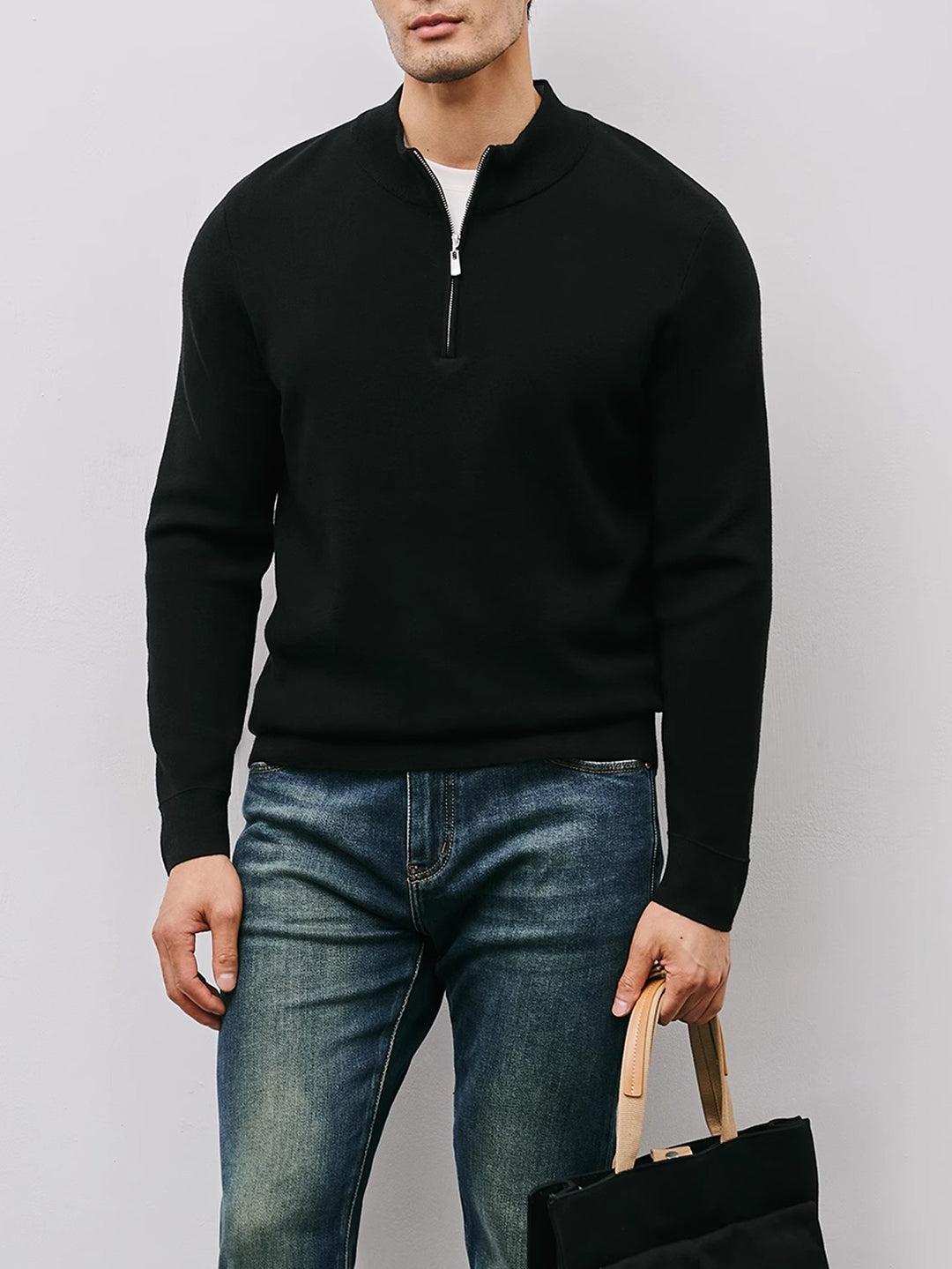 Nathaniel | Refined Quarter-Zip Sweater