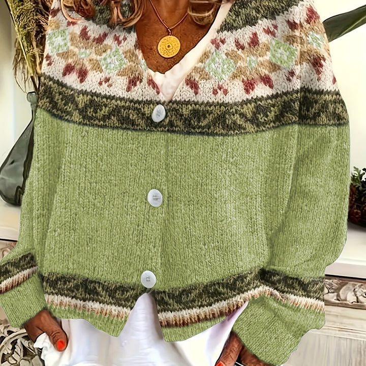Harlow | Patterned Button-Front Cardigan