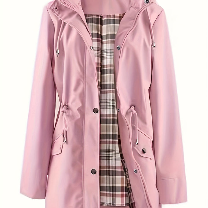 Joyce | Hooded Drawstring Rain Jacket