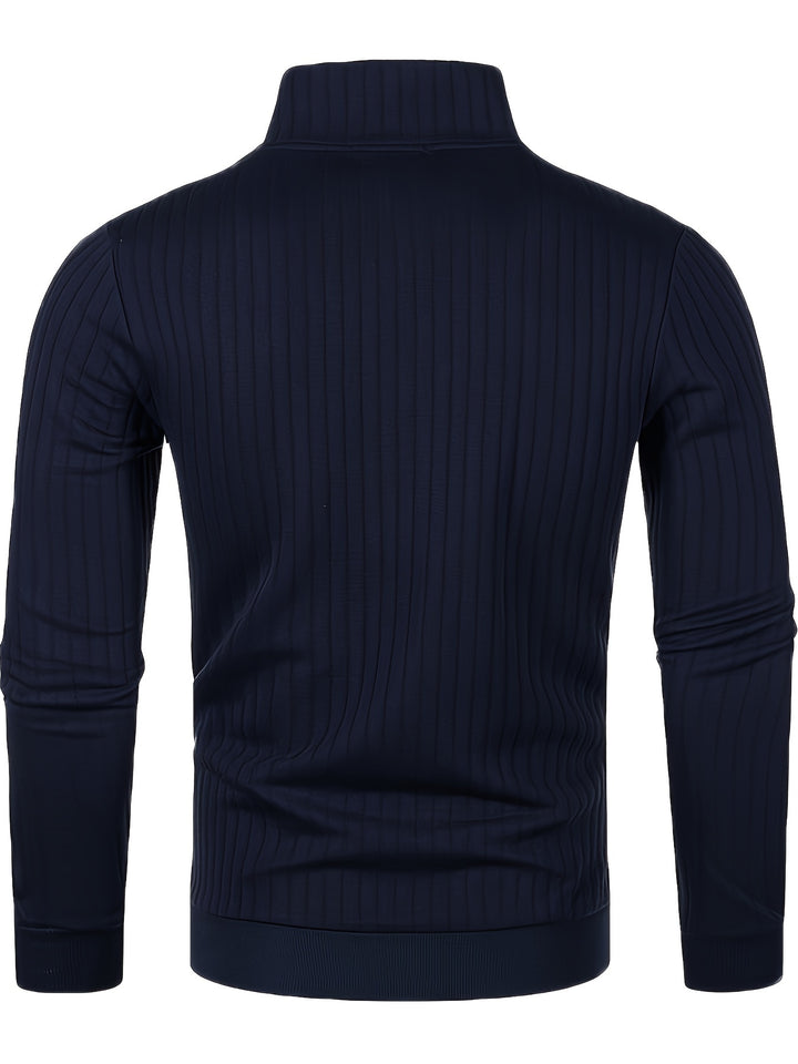 Thatcher | Ribbed Quarter-Zip Sweater
