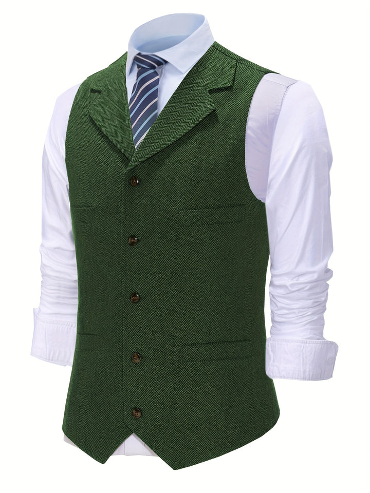 Byron | Refined Herringbone Waistcoat